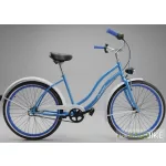 Cruiser 3 sebességes agyváltós női vázas kerékpár kék vázzal szürke/fekete/fehér sárvédővel