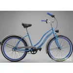 Cruiser 3 sebességes agyváltós női vázas kerékpár kék vázzal szürke/fekete/fehér sárvédővel