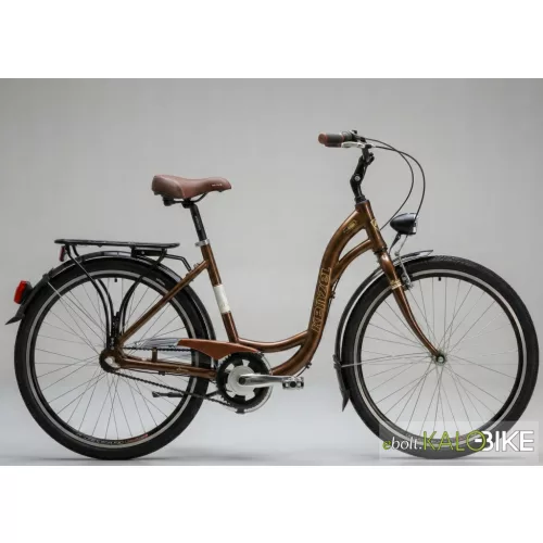 Kenzel Dream Classic 26" 3 sebességes agyváltós aluvázas kerékpár barna színben