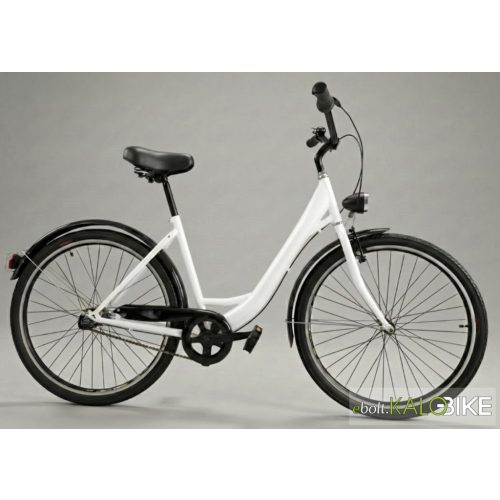 Hattyú 26"  1 sebességes alacsony vázas kerékpár fehér színben
