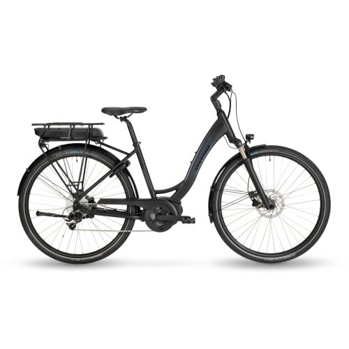 Stevens E-Molveno E-Trekking kerékpár, F52, velvet black, 1x9 sebességes, hidraulikus tárcsafékes, teleszkópos, Bosch G3 Active Line (250W/40Nm), 400Wh (alsó vázcső)