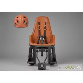   Bobike hátsó gyerekülés ONE maxi + in-mold gyereksisak szettben, vázra és csomag csoki barna színben, S sisakkal