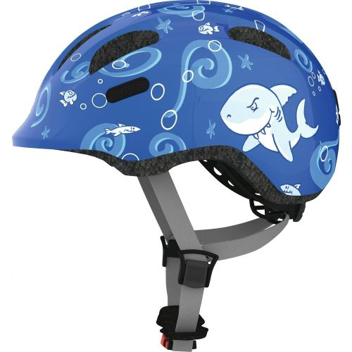 ABUS kerékpáros gyerek sisak Smiley 2.0, In-Mold, blue sharky, M (50-55 cm)
