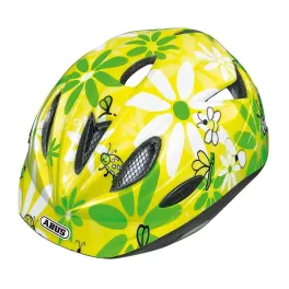   ABUS kerékpáros gyerek sisak Smooty, sárga, zöld virágos, M (50-56 cm)