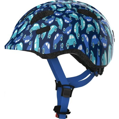 ABUS kerékpáros gyerek sisak Smiley 2.0, In-Mold, blue car, S (45-50 cm)