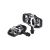 BBB Cycling BPD-71 kerékpáros MTB SPD pedál TrailMount, 90 x 60 mm, matt fekete