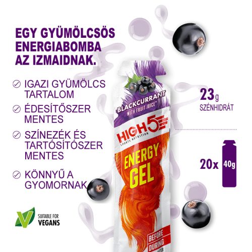 High 5 Energy Gél - áfonyás