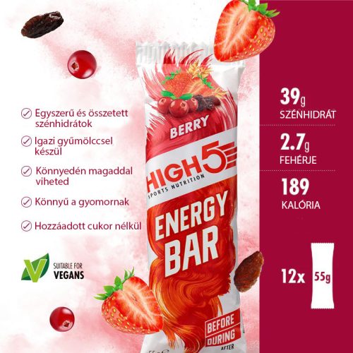 High 5 Energy Bar - Berry 