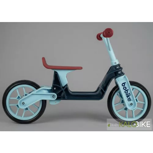 Bobike futókerékpár, összehajtható, könnyű műanyag, teli kerekes, 3 magasságban állítható - sötétkék