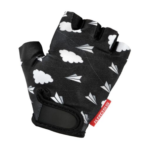 Gyermekkesztyű KROSS Gloves Black/ WHITE Joy S