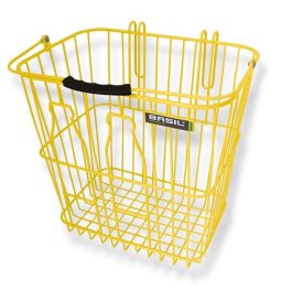   Basil hátsó kosár Bottle Basket, csomagtartóra akasztható, sárga