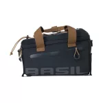 Basil csomagtartó táska Miles Trunkbag, Universal Bridge system, fekete szürke