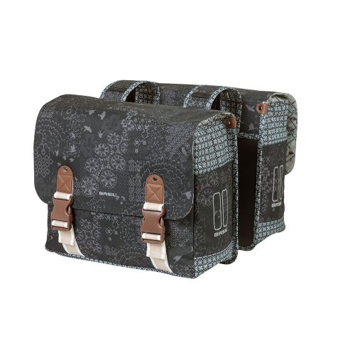 Basil dupla táska Boheme Double Bag, Universal Bridge System, Charcoal (fekete)