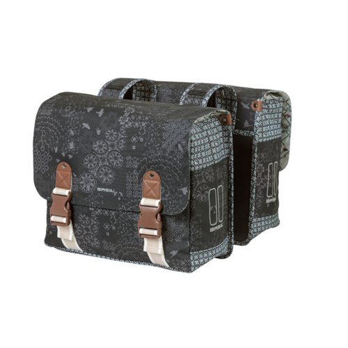 Basil dupla táska Boheme Double Bag, Universal Bridge system, charcoal fekete